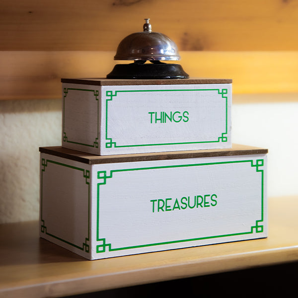 Green & White Desktop Organizer – Choose Your Style