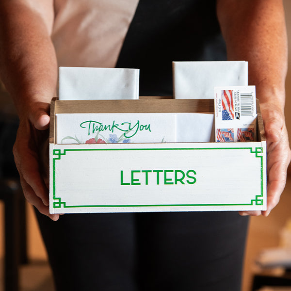 Green & White Desktop Organizer – Choose Your Style