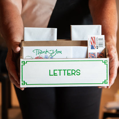 Green & White Desktop Organizer – Choose Your Style