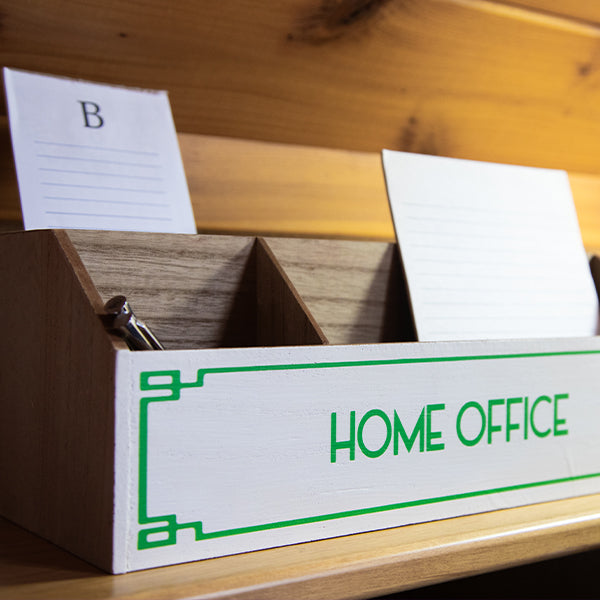 Green & White Desktop Organizer – Choose Your Style