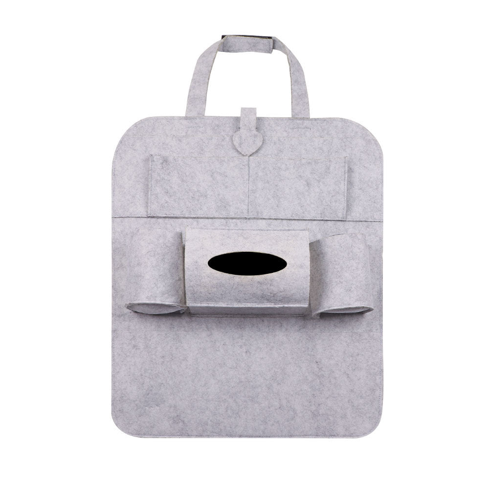 Bolsa de almacenamiento para coche, de fieltro, para la parte trasera del asiento, larga y grande