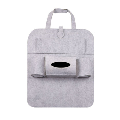Bolsa de almacenamiento para coche, de fieltro, para la parte trasera del asiento, larga y grande