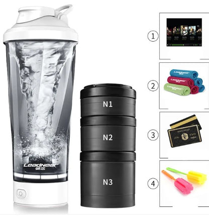 Protein Shaker Bottle – Fitness Mixing Cup (Leak-Proof  Portable