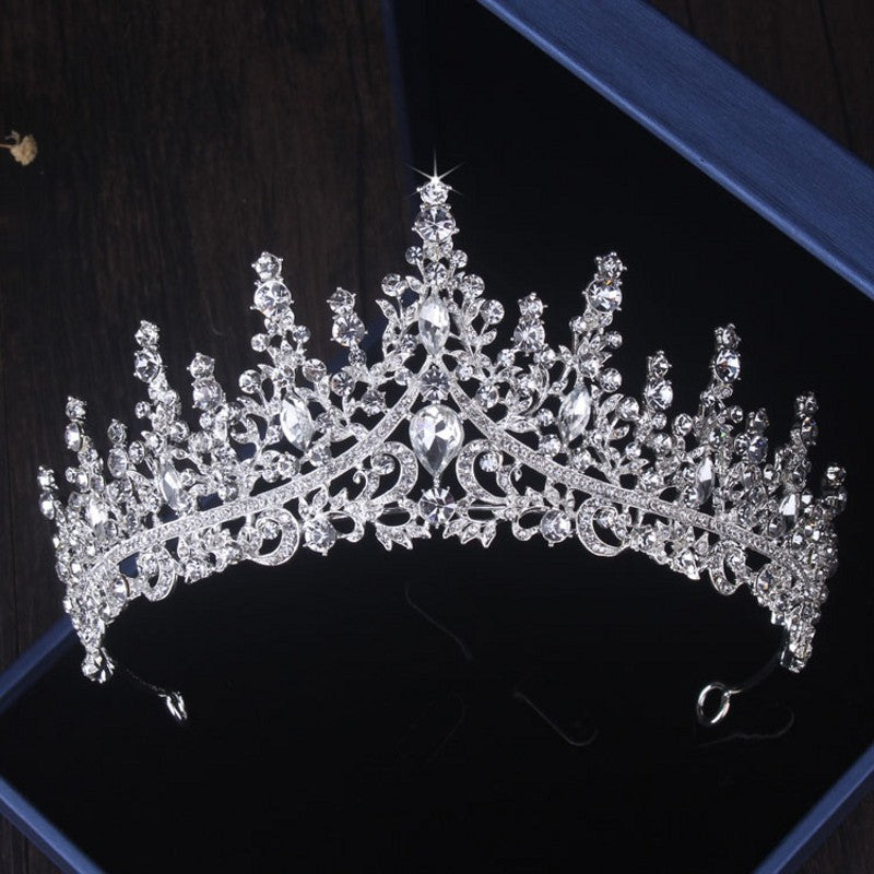 Silver Crystal Drop Bridal Jewelry