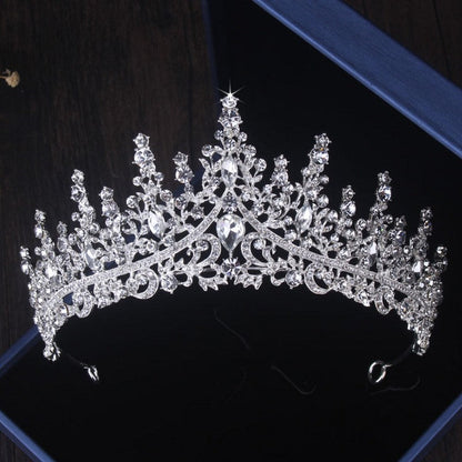 Silver Crystal Drop Bridal Jewelry