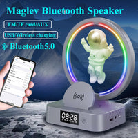 Magnetic Levitation Bluetooth Speaker Astronaut Home RGB Mini Radio TWS Sound Box Outdoor Wireless Subwoofer TF AUX USB