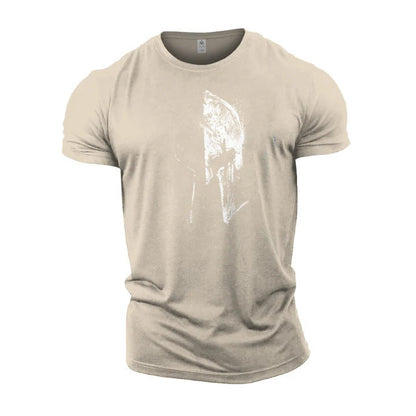 Europe And America Cross Border Helmet Series Men's Fashion Cotton Printed T-shirt