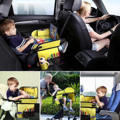 Assiette pour enfants CAR - Produit fantastique pour bébé - Plateau de rangement arrière de voiture