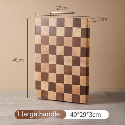 Checkerboard Acacia Wood Cutting Board – Premium Kitchen Essential