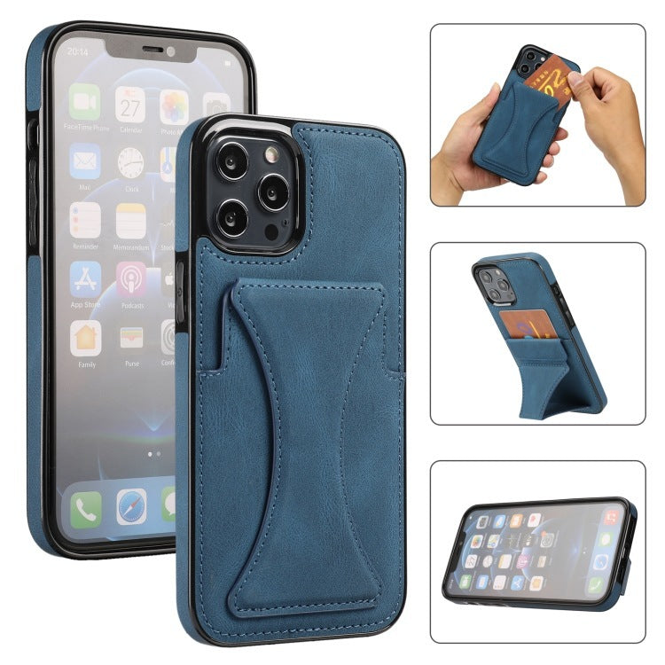 Leather Wallet Phone Case with Card Holder & Kickstand