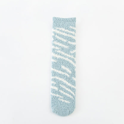 Coral Velvet Warm Sleeping Towel Socks