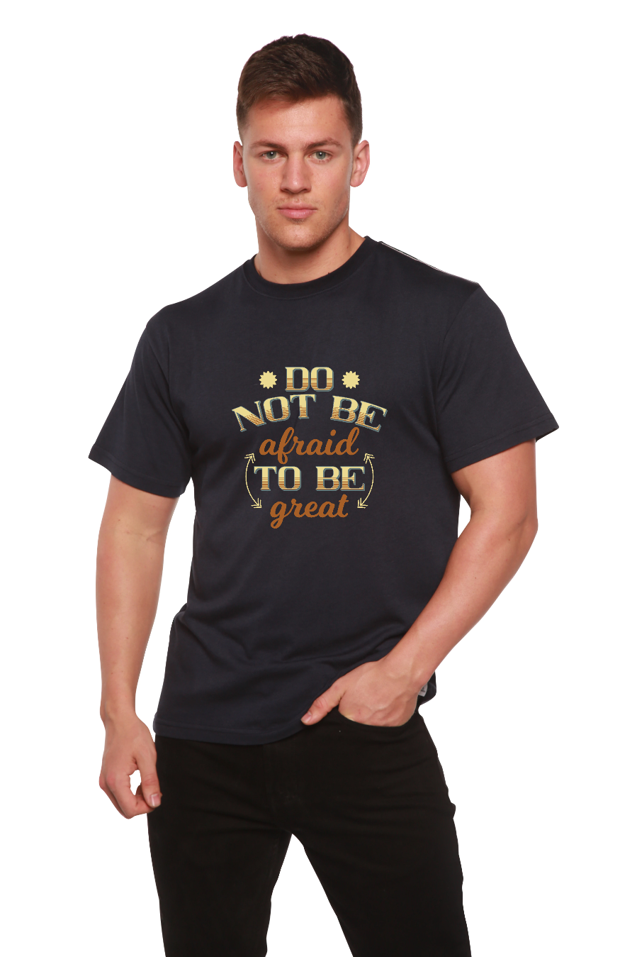 T-shirt graphique à manches courtes en bambou/viscose de coton biologique pour homme Do Not Be To Be