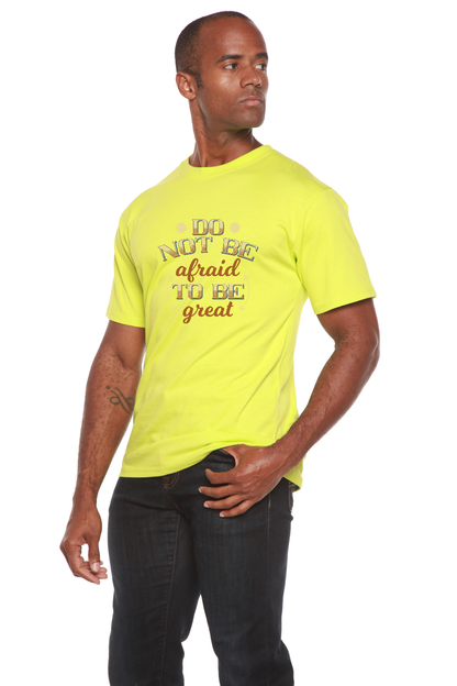 T-shirt graphique à manches courtes en bambou/viscose de coton biologique pour homme Do Not Be To Be