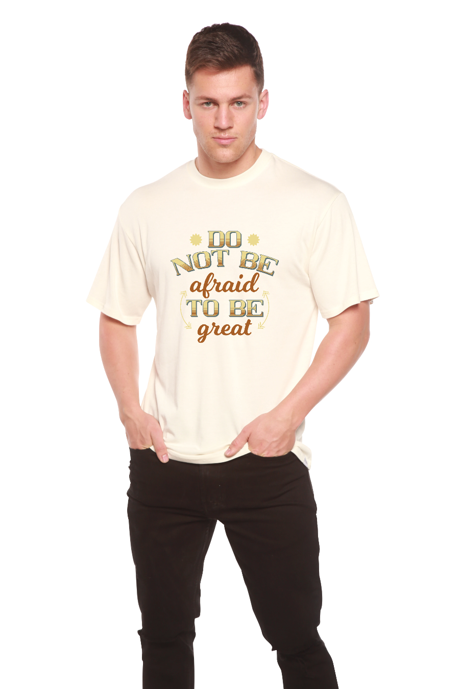 T-shirt graphique à manches courtes en bambou/viscose de coton biologique pour homme Do Not Be To Be