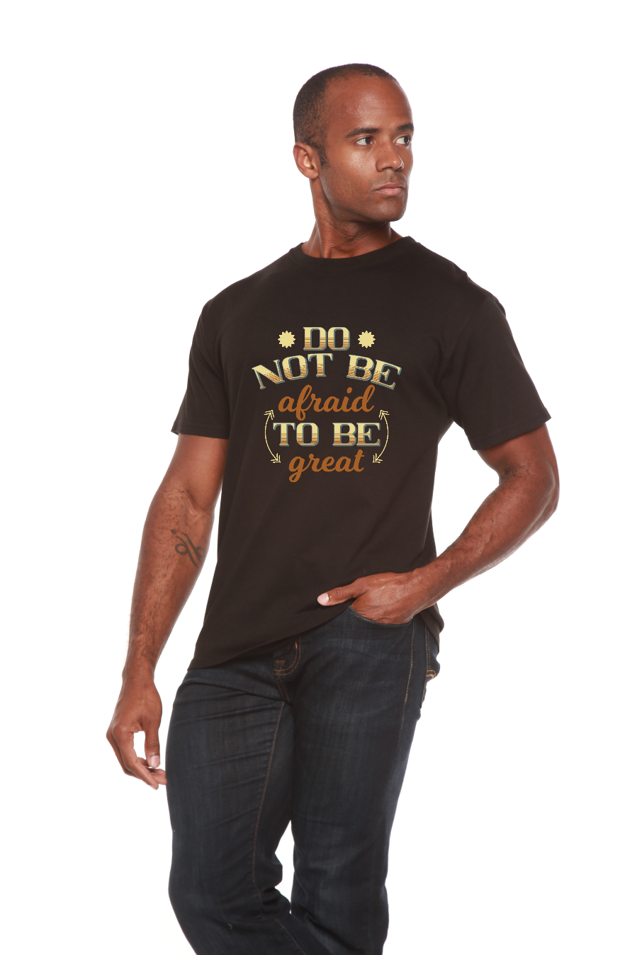 T-shirt graphique à manches courtes en bambou/viscose de coton biologique pour homme Do Not Be To Be