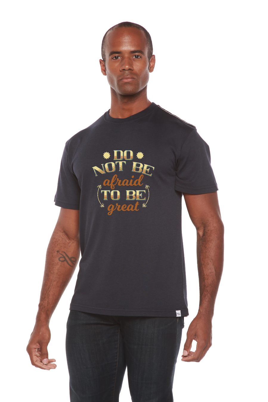 T-shirt graphique à manches courtes en bambou/viscose de coton biologique pour homme Do Not Be To Be