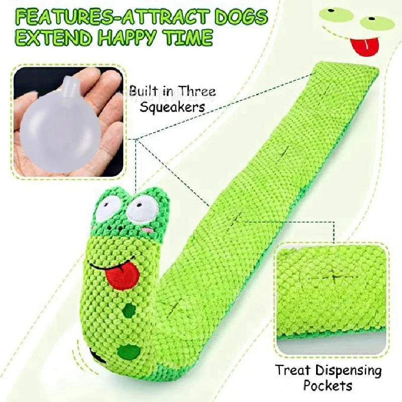 Dog Puzzle Feeder Plush Toy – Interactive Snail Design
