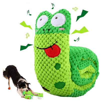 Dog Puzzle Feeder Plush Toy – Interactive Snail Design