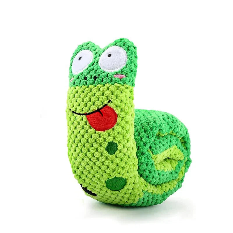 Dog Puzzle Feeder Plush Toy – Interactive Snail Design