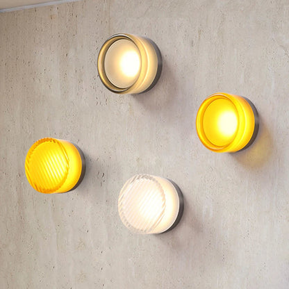 Nordic Acrylic Dimple LED Wall Sconce 1-Light 3-Color Adjustable