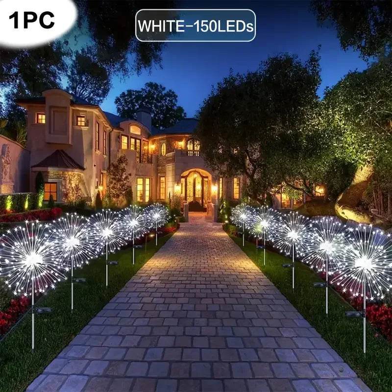Solar Garden Fireworks Lights – Waterproof Outdoor LED Burst Stake Lights