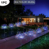 Solar Garden Fireworks Lights – Waterproof Outdoor LED Burst Stake Lights