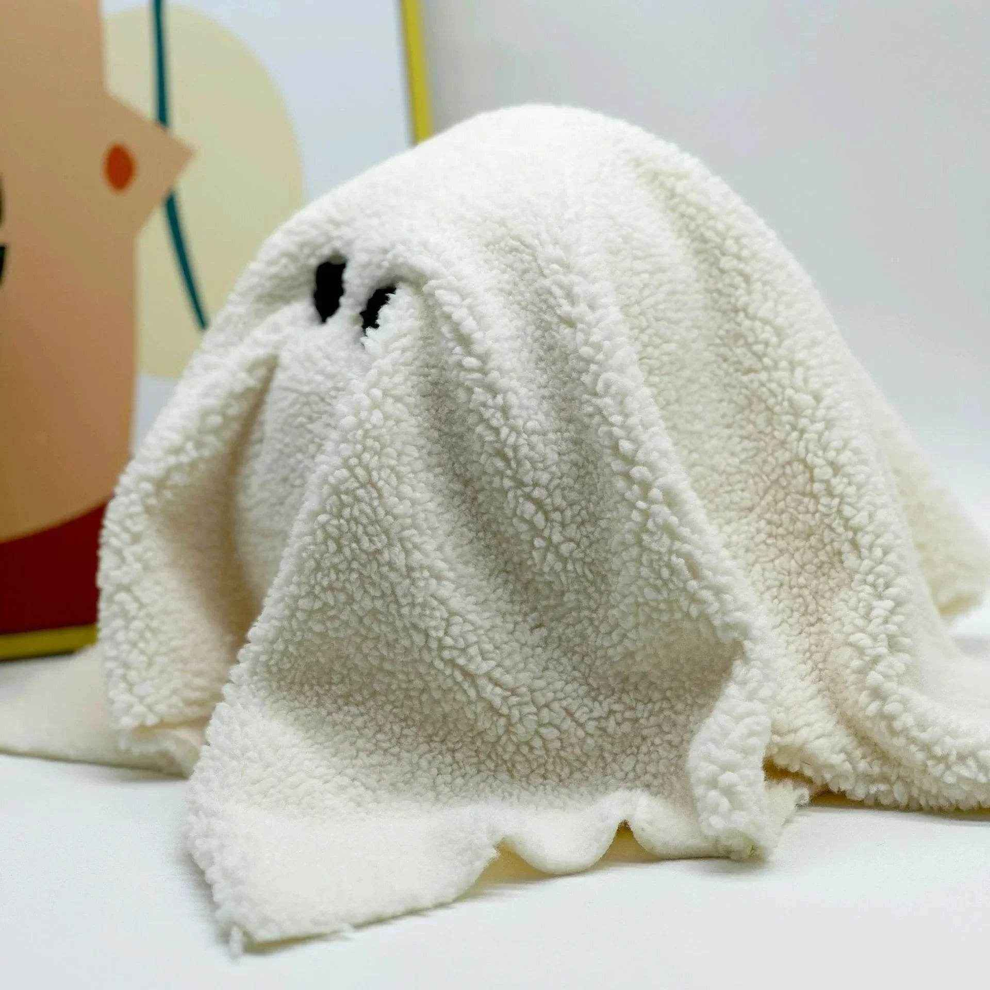 Kawaii Gus the Ghost Pumpkin Pillow – Plush Doll Cushion for Car, Home, & Gifts