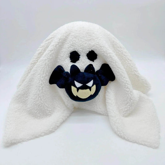 Coussin Citrouille Fantôme Kawaii Gus – Peluche pour Voiture, Maison et Cadeaux