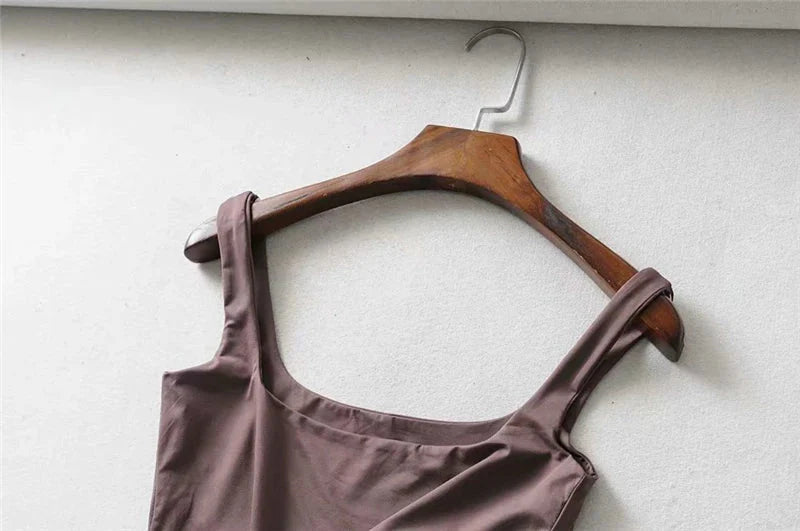 Square Neck Tank Top – Summer 2025 Stretch Crop Shirt