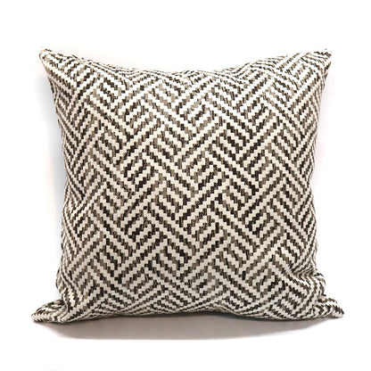 Orange Three Dimensional Square Geometry Pillow
