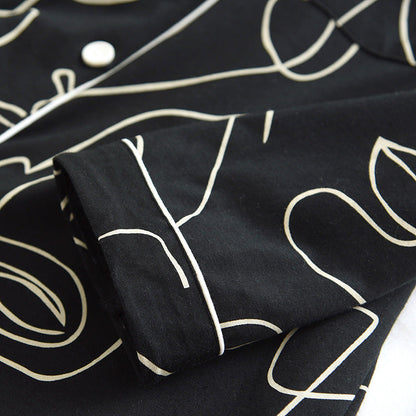 Thin Cardigan Plus Size Cotton Lapel Home Service