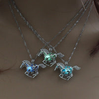 Halloween multi-colored glow-in-the-dark Pony Necklace