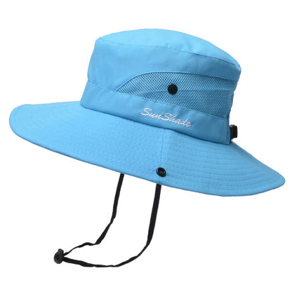 Chapeau de soleil pliable unisexe d'été Pêcheur Hommes Femmes Large bord Décontracté Extérieur Voyage Plage Protection solaire Anti-UV Chapeaux de soleil