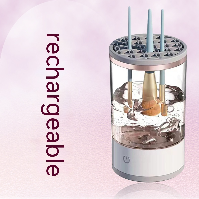 Makeup Brush Cleaner – Electric Rechargeable Brush Spinner for Fast, Effortless Cleaning & Drying