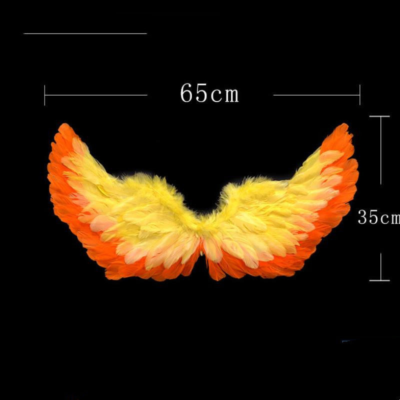 Ailes Accessoires Fleur Fille Robe De Fête Halloween Noël Spectacle Ailes en Plumes