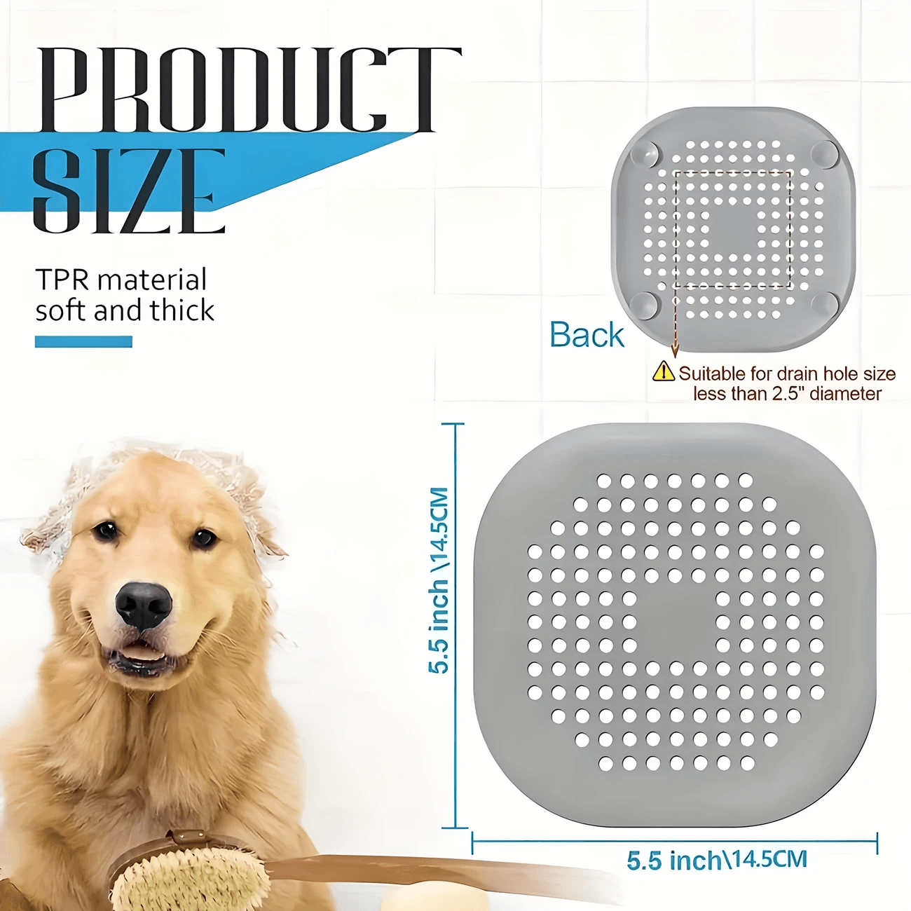 Silicone Anti-blocking Sink Drain Covers for Kitchen & Bathroom