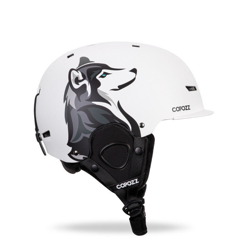 Casque de ski intégré avec lunettes de protection simples et doubles pour adultes