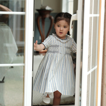 Robe en coton haut de gamme à manches courtes pour filles