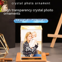 Creative Square Crystal Engraved Color Printed Photo Gift Ornaments