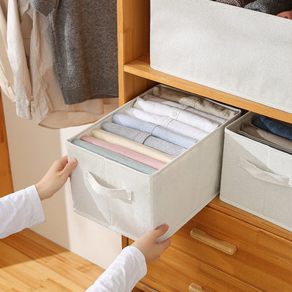 Household Fashion Cotton And Linen Clothes Storage Box