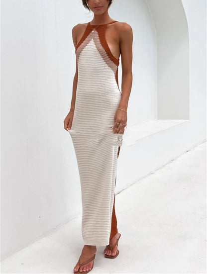 Long Knit Skirt Panel Bikini Plus Size Beach
