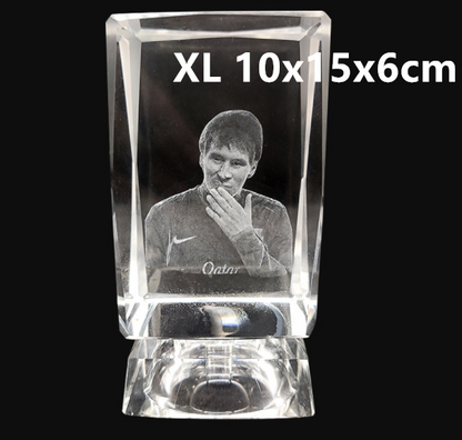 Cadre Photo Carré Laser 3D en Cristal avec Gravure Personnalisée en Cube de Verre Amour