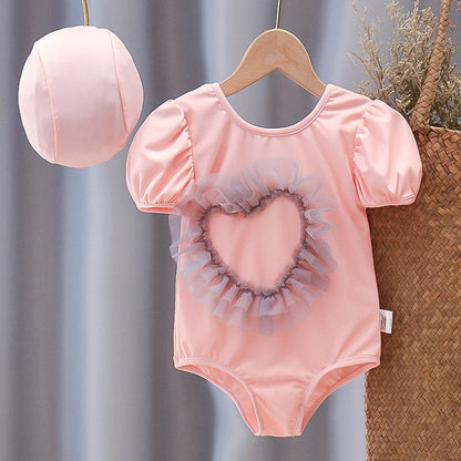 Maillot de bain enfant fille Manches longues Bébé Fille Maillot de bain une pièce Été