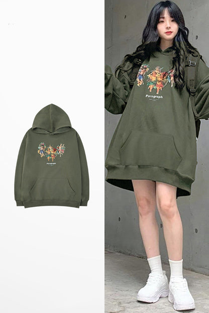 Sudadera con capucha, forro de terciopelo, gruesa, informal, estilo coreano, deportiva, para hombre, ropa de otoño