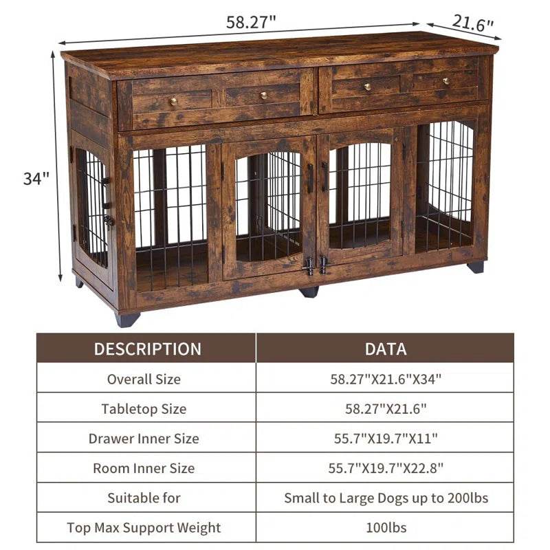 Modern Console Dog Crate