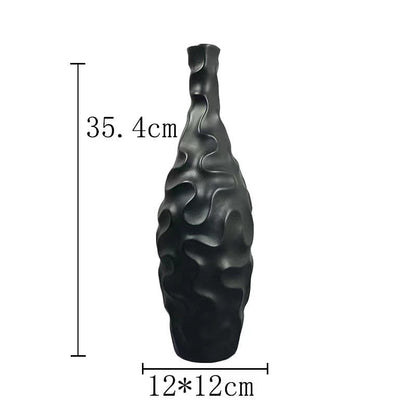 Simple Modern Black And White Geometric Ceramic Vase Ornaments