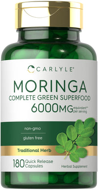 Carlyle Pure Moringa – 180 Capsules of Clean, Plant-Based Superfood Nutrition (Non-GMO & Gluten-Free)