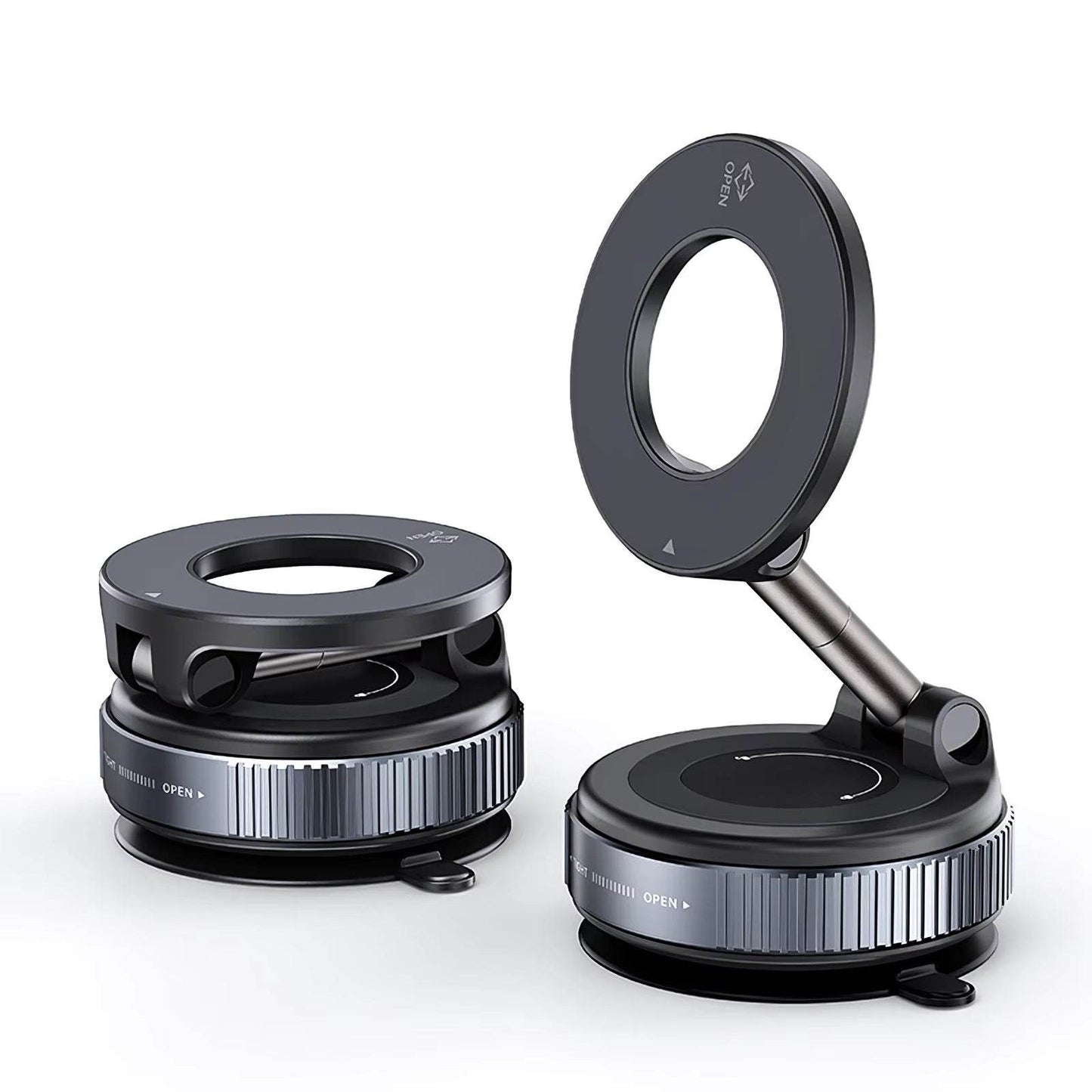 Magnetic Car Phone Mount – 360° Foldable Aluminum Holder