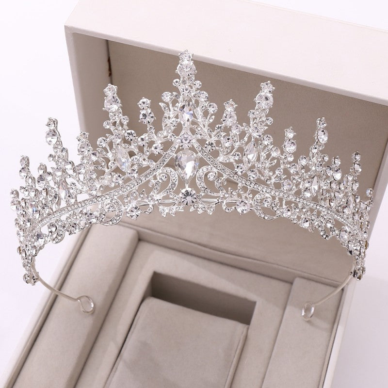 Silver Crystal Drop Bridal Jewelry