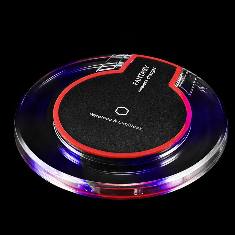 Nouveau chargeur de station de charge sans fil rond en cristal avec récepteur pour A-pple pour Sanxing